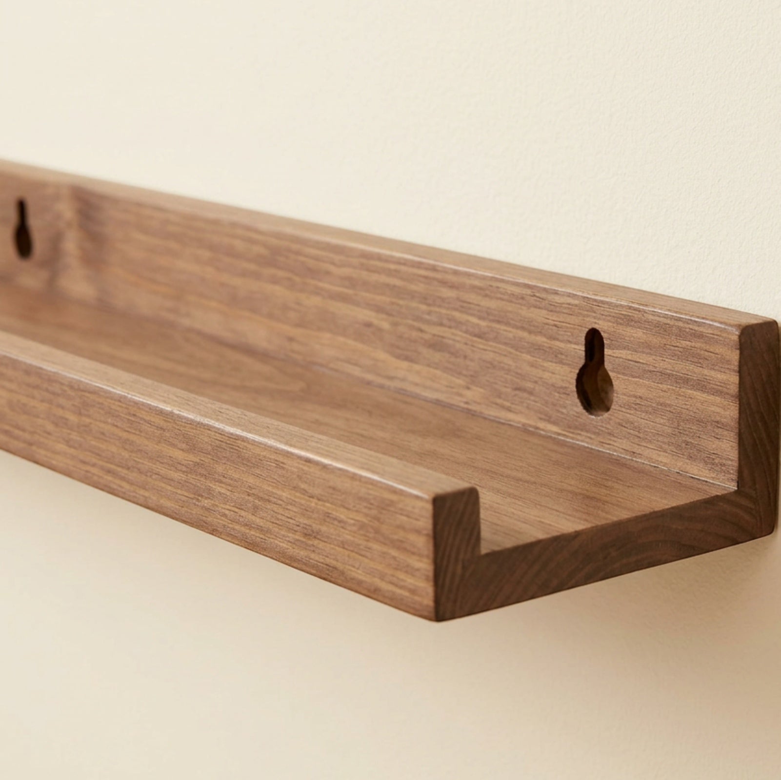 TIVD Edgeline Walnut Picture Ledge Wall Shelf 30 x 4 in - Detail view