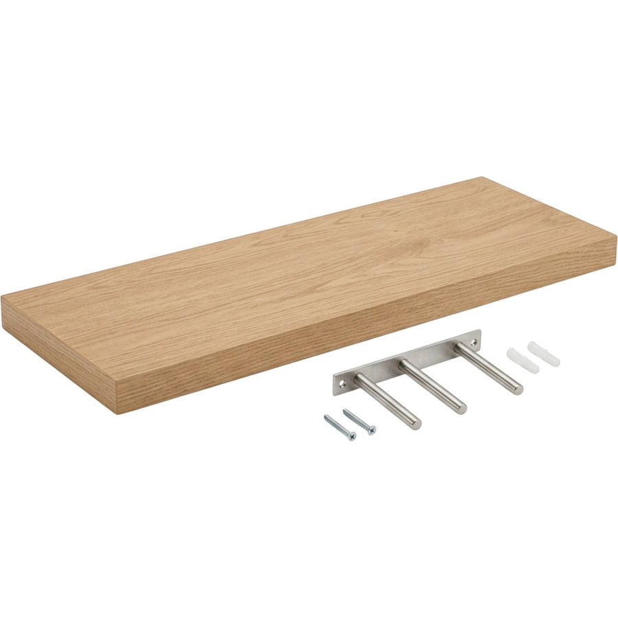 TIVD Railgrain Oak Floating Wall Shelf 24 x 8 in Natural