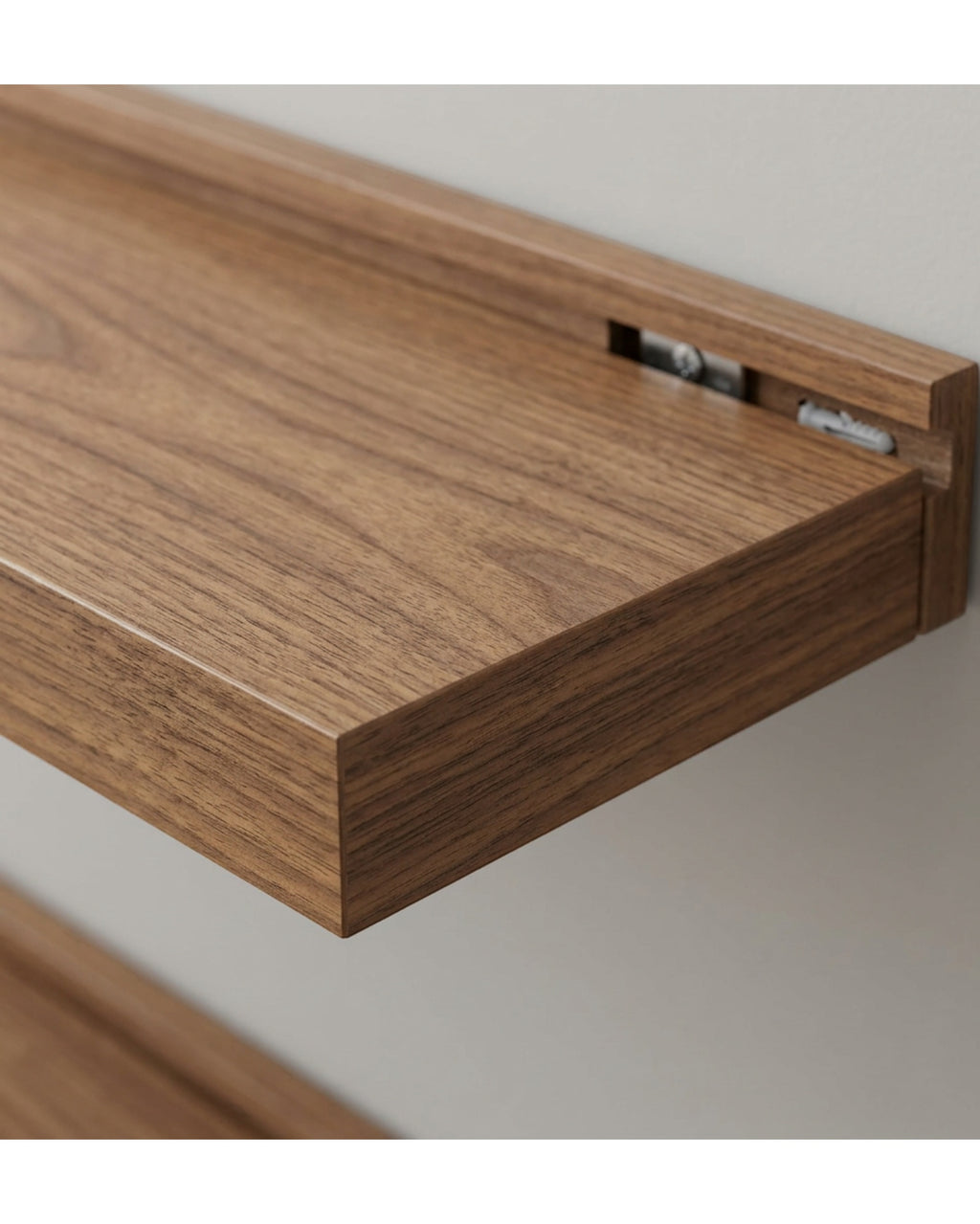 TIVD Wood Floating Wall Shelf Walnut 24 Inch